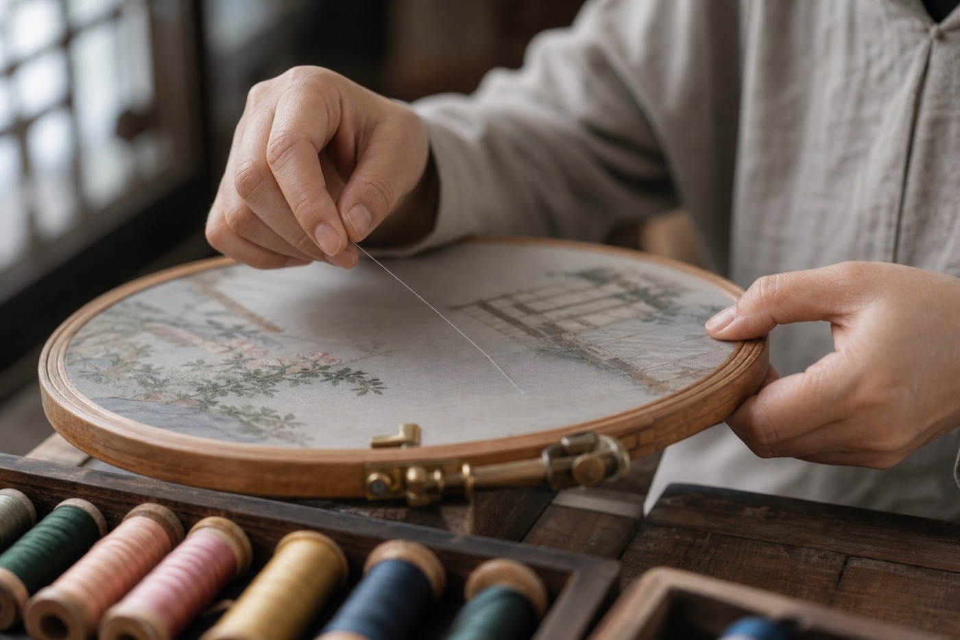 The atelier at work, Suzhou.